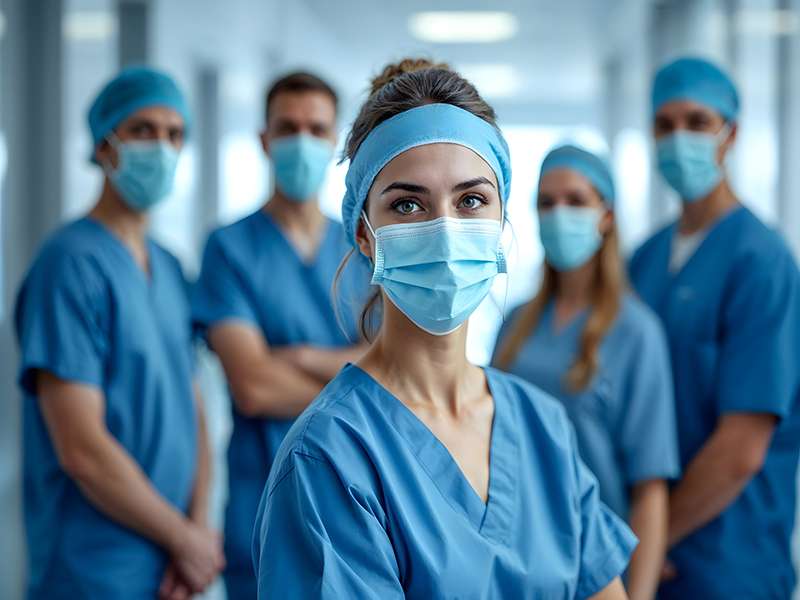 grupo-de-medicos-y-enfermeras-con-mascaras-quirurgicas-en-un-hospital-moderno